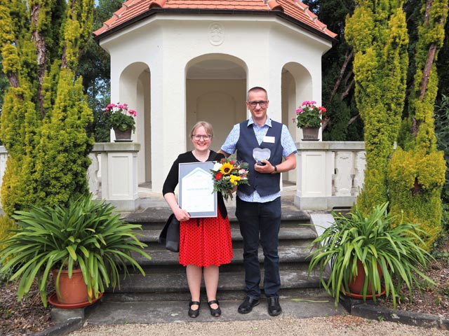 Katrin und Uwe Krebs nach der Preisverleihung